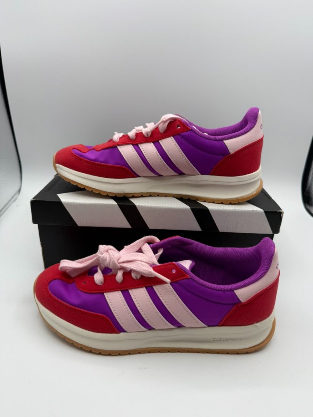 adidas Run 70s 2.0 J Unisex Kids Sneakers Purple/Red/Pink US 5 JQ9591 Brand New